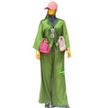 European and american cross-border women's fashion:  summer new arrivals - trendy tie-up, loose-fit plus size shirt and wide-leg pants casual set