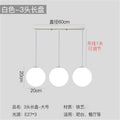 Scandinaviancasual single head white spherical chandelier restaurant milk tea clothing store shop bar aisle restaurant round lamp