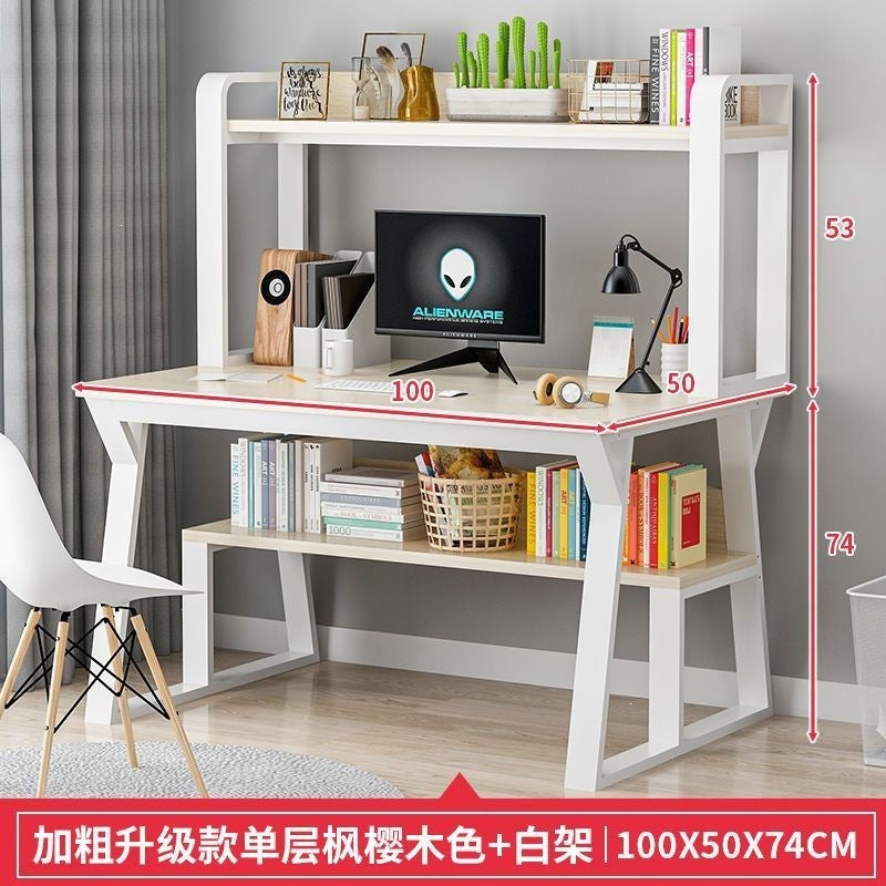 Desk computer desk bookshelf combination home study table minimalist student academic writing desk office desk gaming desk