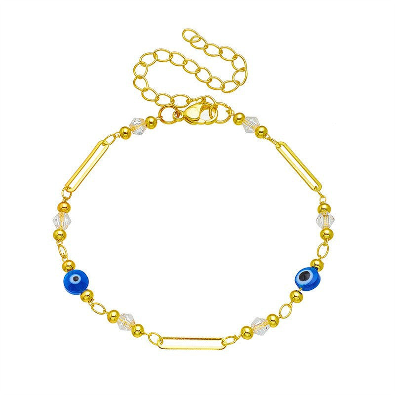 European and american cross-border colorful bracelet bracelet women's niche style casual creative classy metal pendant hand jewelry wholesale