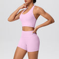 Fashionnew arrivalhigh waist hip lifting tight yoga wear shortsuitoutwear beautiful back quick-drying breathable running fitness wear