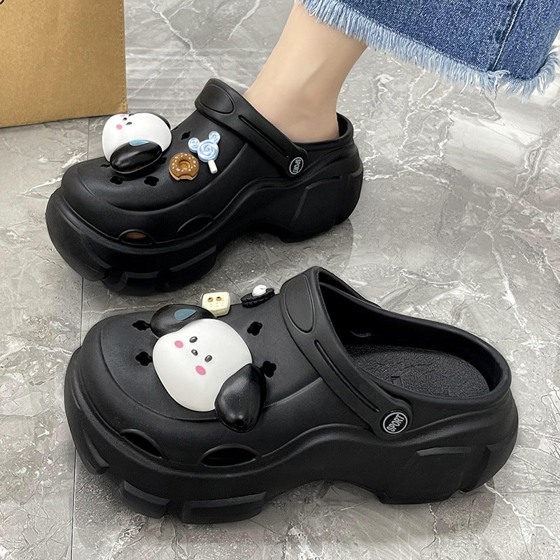 Thick sole crocs women's new arrival heightenednon-slipfashionpopular popular beach sandals outwear summer wholesale