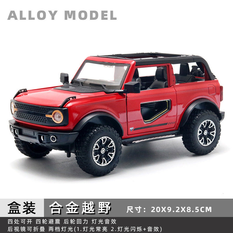 Large jeep wrangler alloy artificial 1:24 model bugatti lambo car kids toy men's gift ornaments