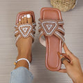 summer new arrival: plus-size women's flat slippers for cross-border e-commerce. available in sizes 35-43. wholesale options available. dropshipping to  and
