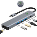 one-click screen-off 5-in-1 docking station type-c hub3.0 supports screen projection and same-screen notebook docking station