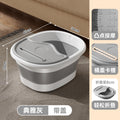 Collapsible foot soak bucket - deepened, calf-high, with lid, insulated, massage foot bath bucket, home spa thickened foot basin