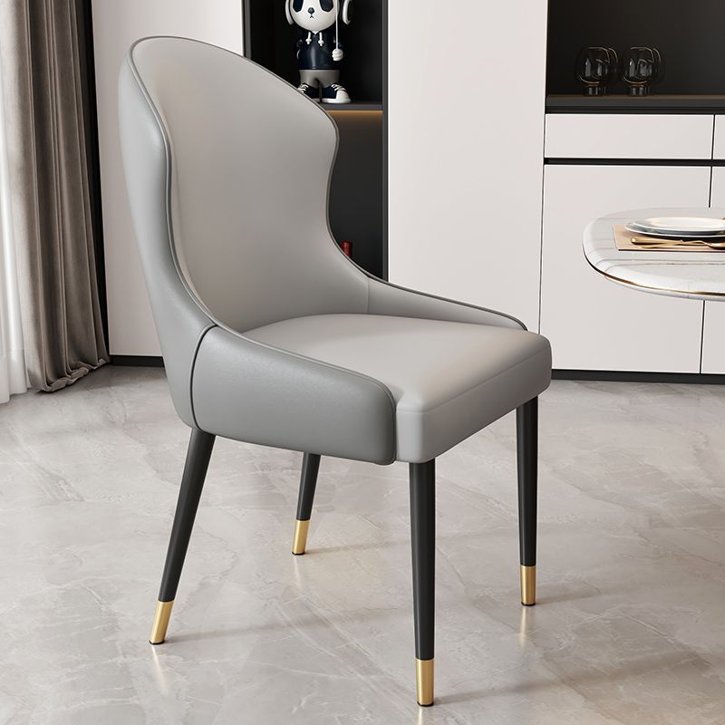Dining chair - modern minimalist home restaurant chair, comfortable backrest, iron art dining table chair, nordic light luxury hotel chair