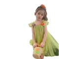 Girls' summer dress  new style: trendy and sweet sundress for baby girls - princess mesh dress with spaghetti straps