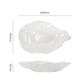 Minimalist hotel high-end creative sashimi plating personalized premium unique shaped seafood fruit salad dish ceramic plate