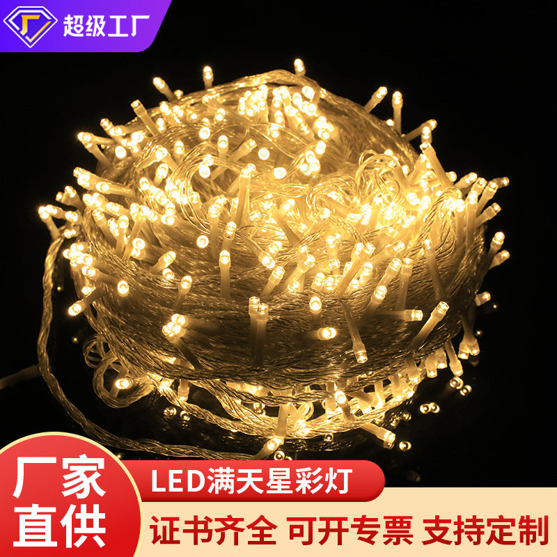 LED lights flashing Gypsy Christmas camping courtyard layout ambient light string outdoor lighting engineering decorative lights