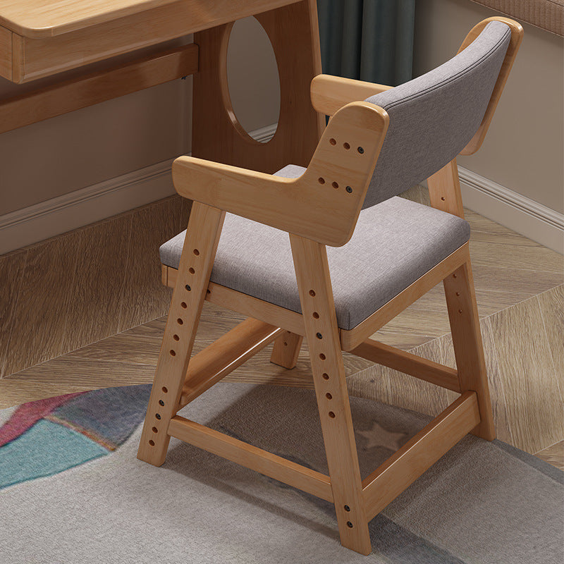 Solid wood dining chair for home desk chair oak study chair backrest stool modern casual restaurant ins style z-shaped chair
