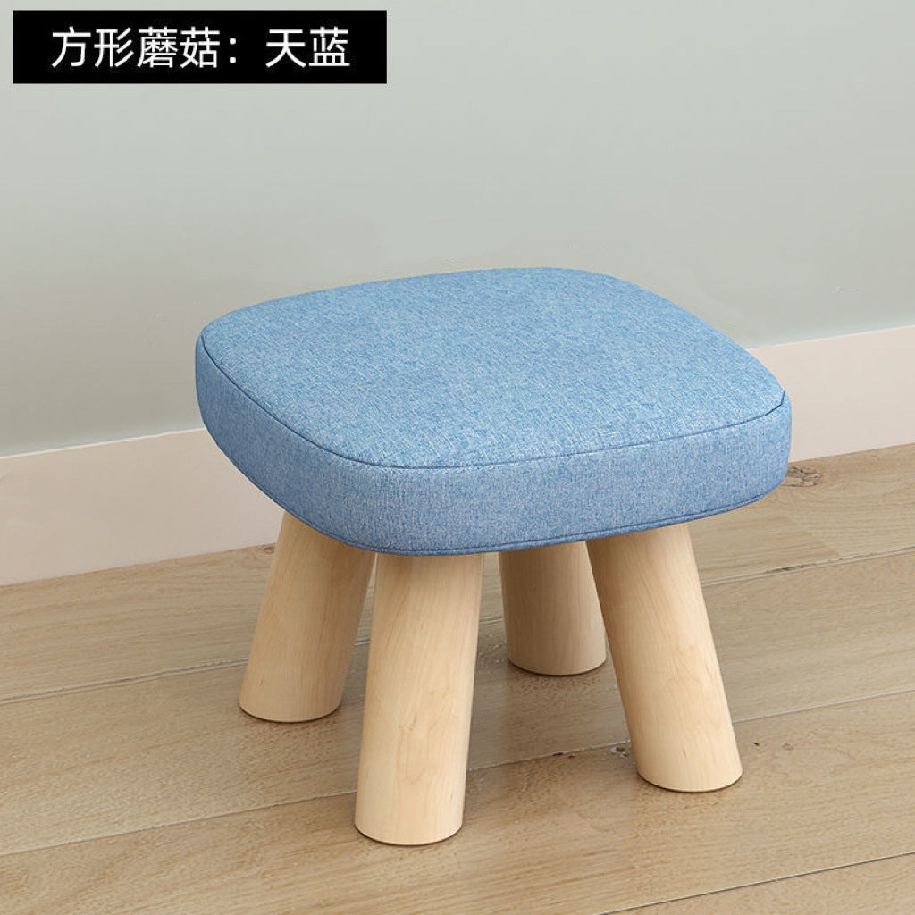 Cute children's cartoon creative eating small bench small stool household solid wood round stool sofa hair stool baby chair