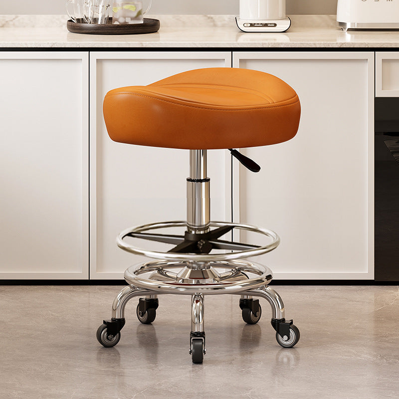Saddle Chair Kitchen Cooking Chair Front Desk Cashier High Stool Universal Wheel Lifting Chair Beauty Barber Stool