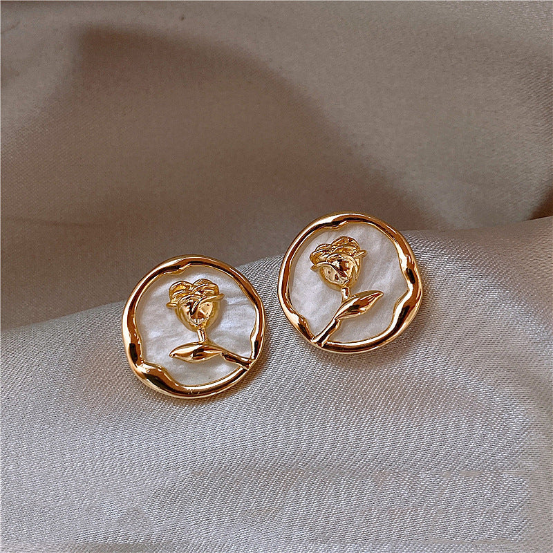 925 silver needle pearl zircon earrings for women classysenseniche style cold style forest style earrings wholesale