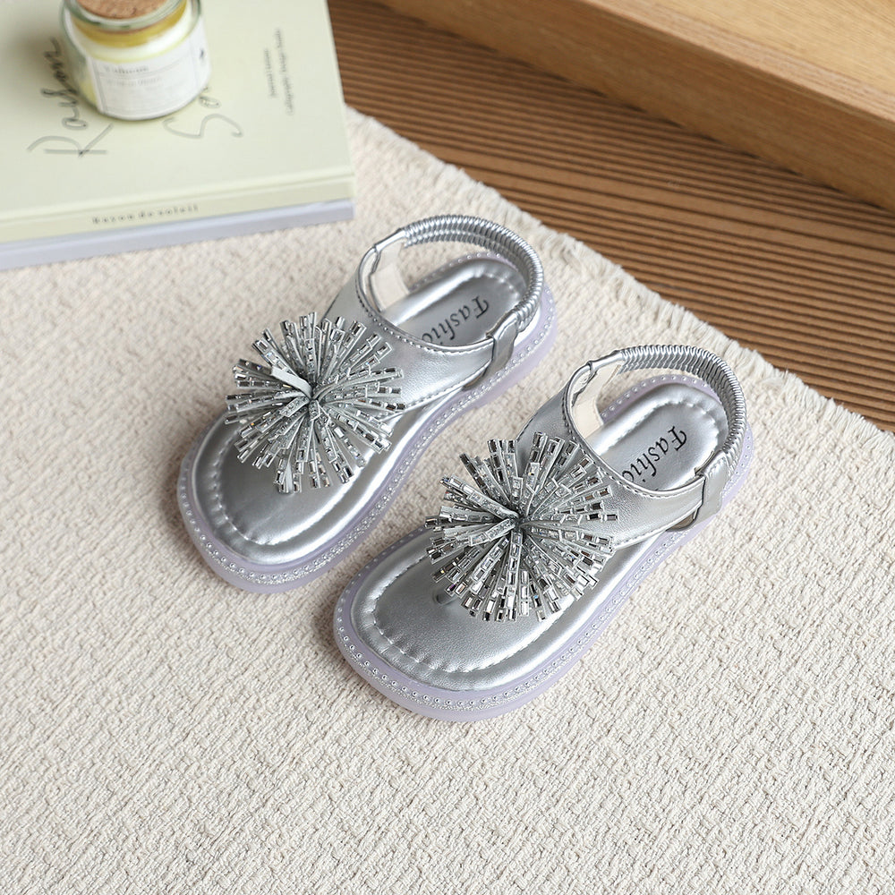 Girls' sandals: new summer collection - stylish princess sandals for little girls, soft sole, versatile baby sandals