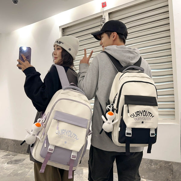 Wholesale 2024 new large-capacity backpack fashionable and simple female student junior high school student computer backpack schoolbag