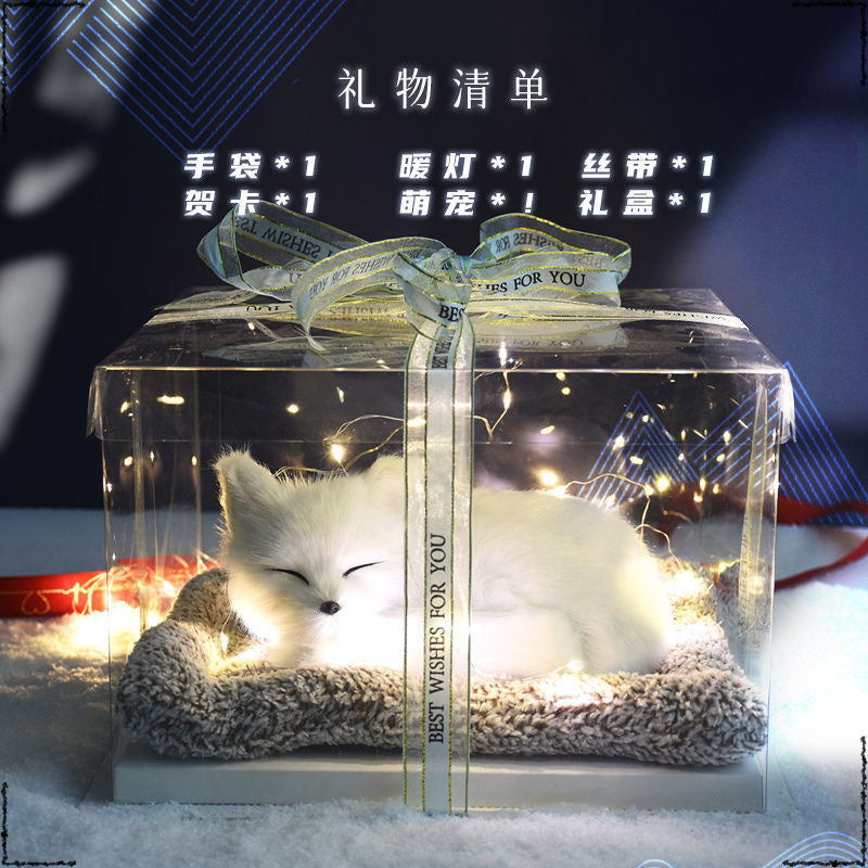 Birthday gifts for girls on Children's Day, children's girlfriends, girlfriends, simulated cats to accompany dolls 61 gift boxes