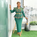 new african plus size women's printed dress set - cross-border fashion two-piece outfit for  (us & europe)