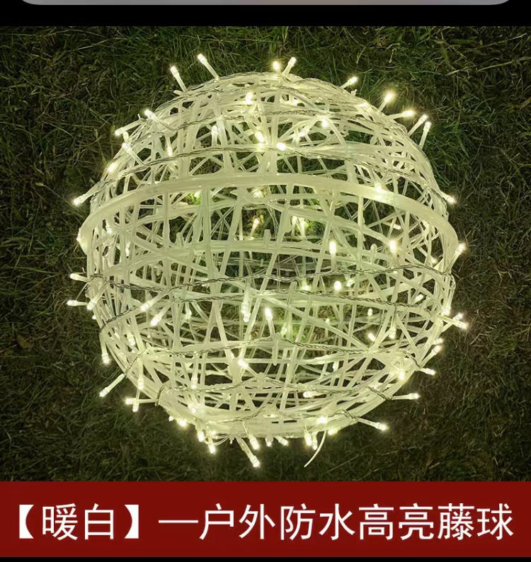 LED outdoor hanging tree vine ball lights flashing lights string lights Gypsy round ball lights Christmas street lighting decorative lights