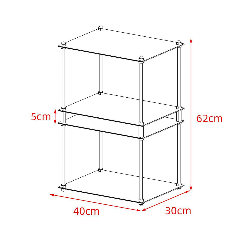 Bauhaus minimalist stainless steel side table coffee table floor-standing multi-tier storage rack metal style display shelf organizer
