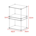 Bauhaus minimalist stainless steel side table coffee table floor-standing multi-tier storage rack metal style display shelf organizer