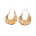 European and american cross-border niche design alloy leaf earrings - vintage, high-end, pleated, textured, and stylish stud earrings