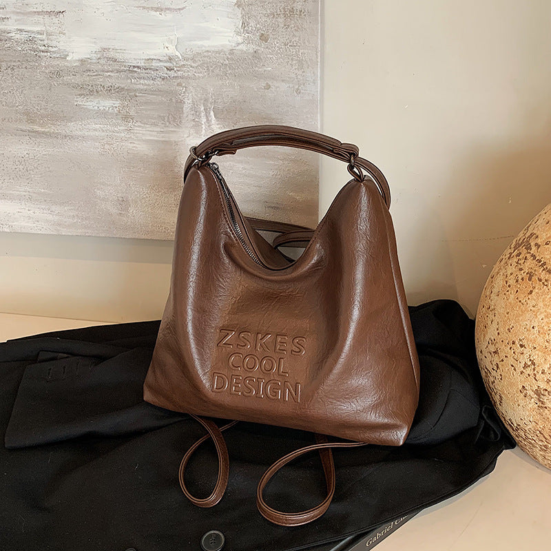 New product, simple style, advanced texture, niche Korean tote bag, women's multi-back method, light commuter backpack