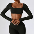 European and american sexy nude feel long sleeve yoga top outdoor running sports t-shirt quick-dry compression fitness shirt 8232