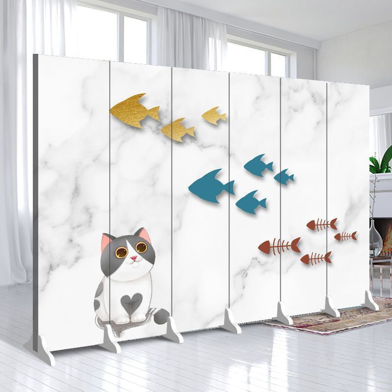 Cream style screen partition simple modern living room entrance folding mobile blocking bedroom simple folding screen