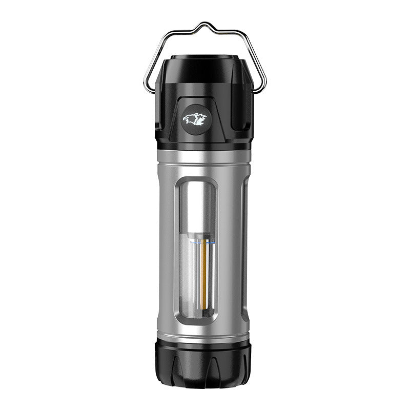 Cross-border new LED camping light USB charging stepless dimming atmosphere camping tent light multi-function flashlight