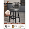 Gray oil wax leather [seat height 65cm] thickened 7cm latex cushion