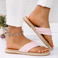 Women's fashion flip-flops: summer 2024 new arrivals - flat, stitched, frayed edge, thong sandals, beach shoes, and fisherman sandals