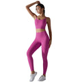 New high-waisted, butt-lifting, seamless yoga set with built-in bra – naked feel, perfect for running and fitness