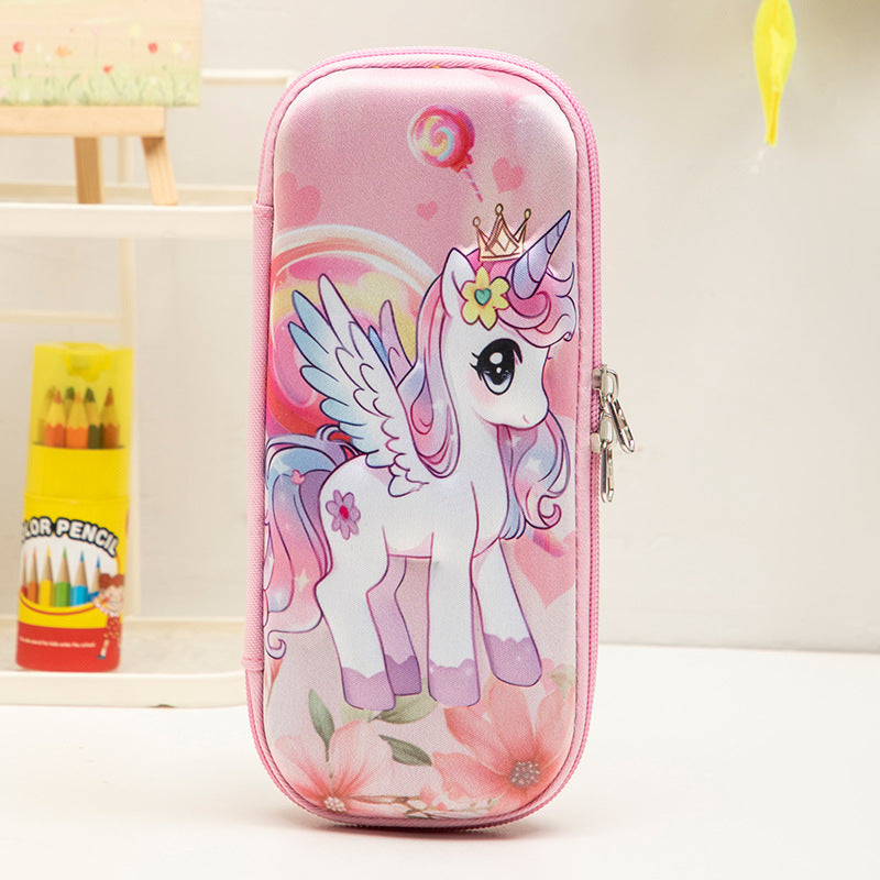 Wholesale 3deva stationery box cute cartoon pencil box student stationery large capacity pencil bag unicorn