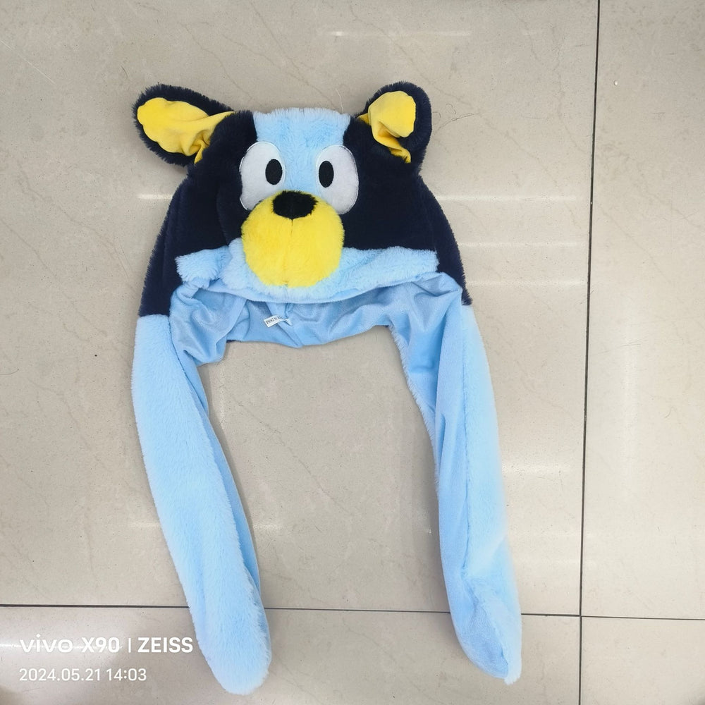 popular airbag that can move when pinching the ears, cartoon rabbit hat, various wholesale luminous children's toys, family hats