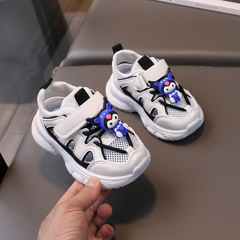 summer new arrivals: kids' cartoon sandals - single mesh, hollow-out frame, athletic sandals for boys and girls - cute mesh shoes