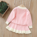 Girls' sweater cardigan set - new autumn  collection - chanel-inspired two-piece outfit for little girls