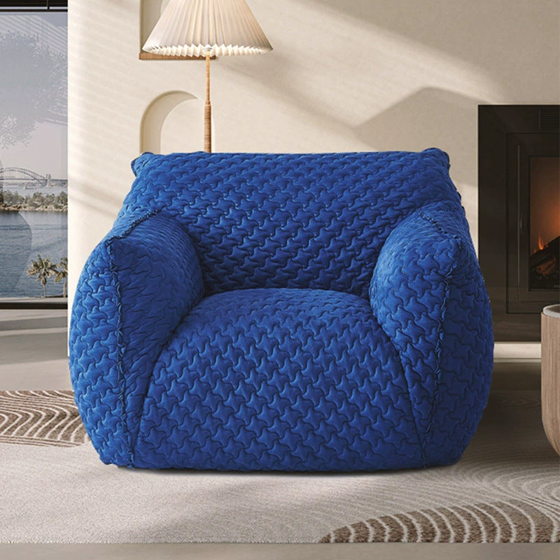 Blue fatty lazy sofa designer single casual chair italian normcore living room balcony bedroom klein sofa