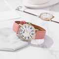 2023 new geneva watch: mother-of-pearl dial, geneva leather strap, large number fashion women's watch for export