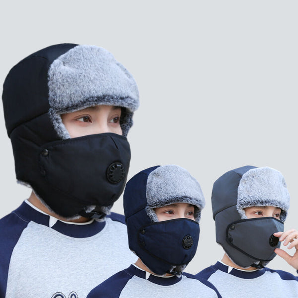 Winter Lei Feng hat men's windproof ear protection warm hat outdoor riding pullover hat fleece thickened outdoor cold hat