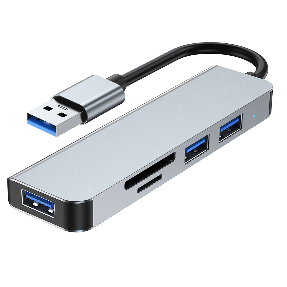 Usb 3.0 hub with tf card & sd card reader - multi-interface, high-speed, portable for laptops and pcs