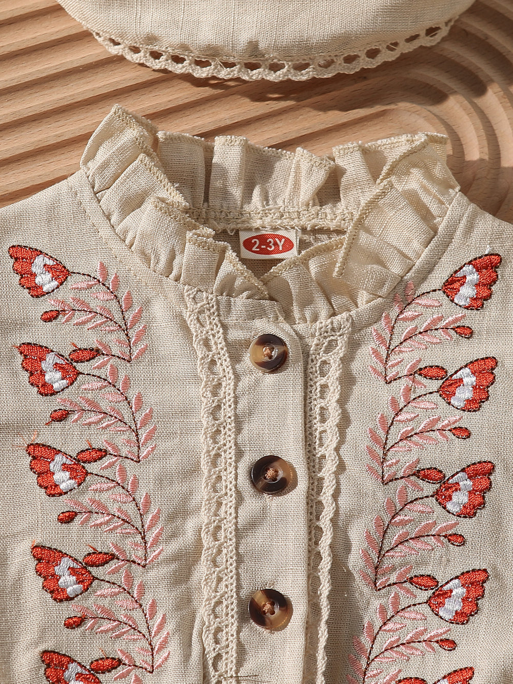 spring/summer new arrival: cross-border pastoral style girls' embroidered dress with headscarf