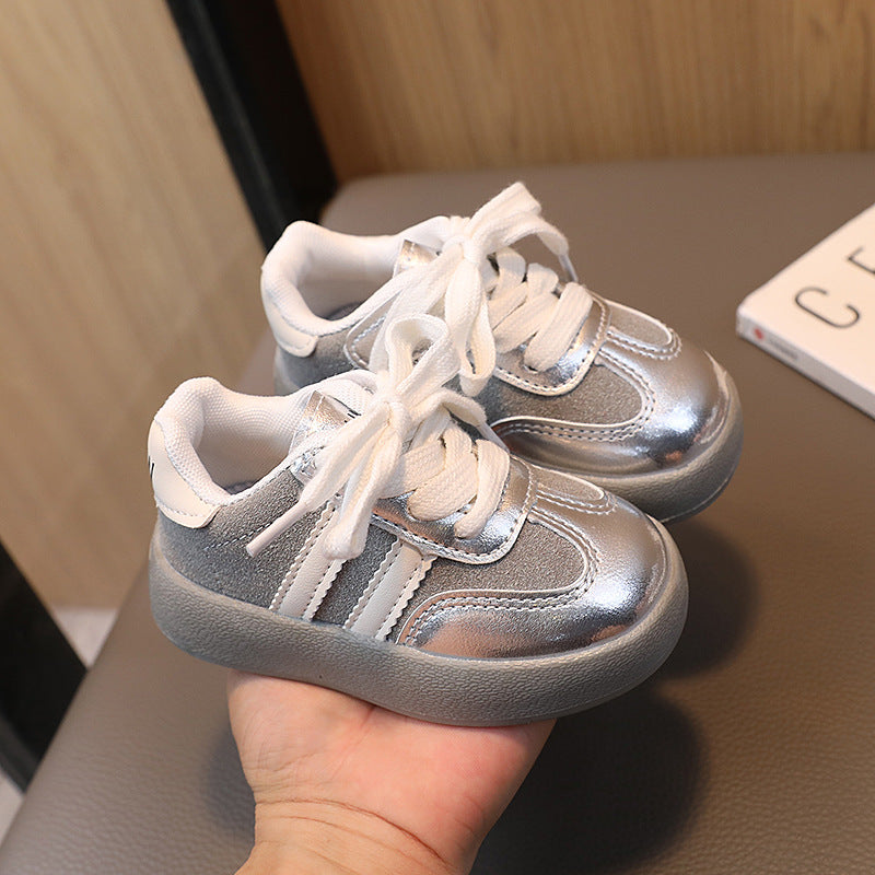 Korean style kids' sneakers:  autumn new arrivals - girls' casual shoes, boys' agassi shoes, fashionable skate shoes, soft sole trendy footwear