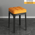 Stackable dining table and stool, modern casual bar back chair, for home scandinavian plastic dining chair, soft bag makeup stool