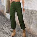 Wishfashion cross-border export  new arrival washed semi-elastic stylisheasiest for match jogger pantsworkwear denim pants