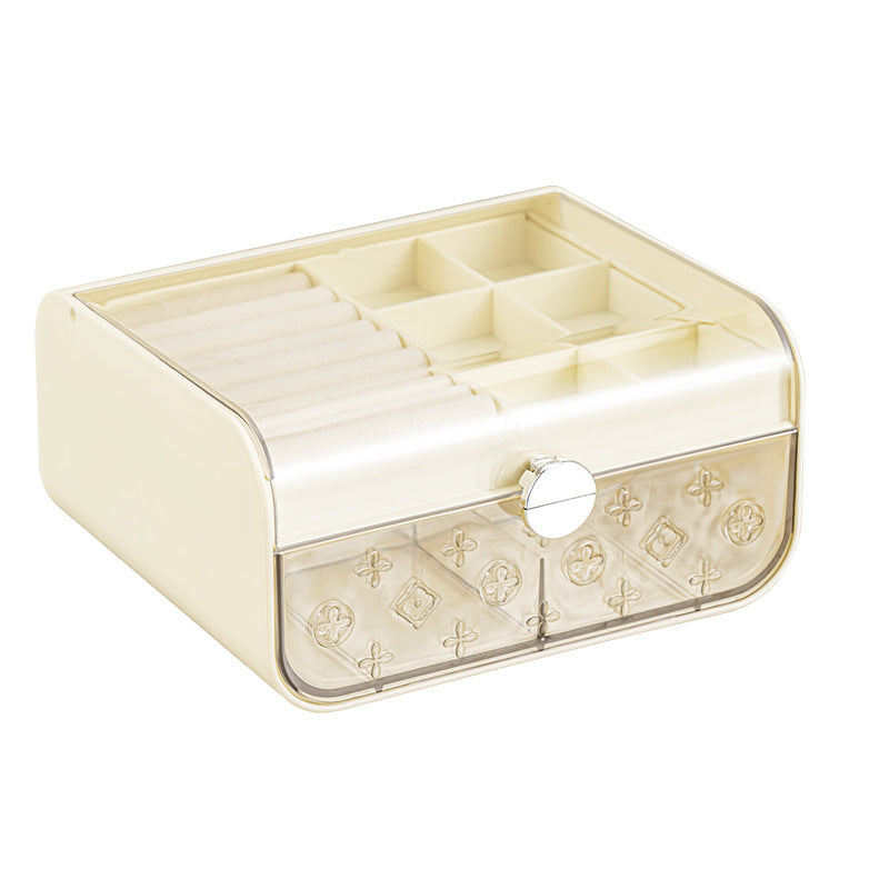 Simple  jewelry dust storage box portable jewelry storage earrings necklace ring jewelry box