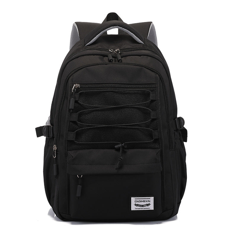 New fashion canvas bag, male and female junior high school school bag, high school student college student backpack, large capacity cute backpack.