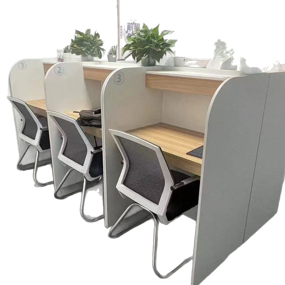 Self-study table immersive shared postgraduate entrance examination study table office desk employee seat certification table self-study room partition office desk