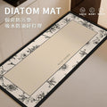 Kitchen floor mat - wipeable, low-maintenance, waterproof mat -  new design - stain-resistant diatomaceous earth mud mat - special anti-slip, oil-proof foot mat