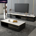 Accessible luxury slate tv cabinet coffee table combination classy luxury small apartment tempered glass new arrival tv cabinet floor cabinet